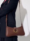 CHARLES & KEITH Gabine Curved Shoulder Bag Chocolate
