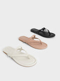 CHARLES & KEITH Strappy Thong Sandals Chalk
