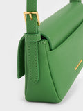 CHARLES & KEITH Daki Belted Shoulder Bag Green