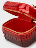 CHARLES & KEITH Disc-Embellished Vanity Pouch Red