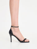 CHARLES & KEITH Beaded Strap Heeled Sandals Black