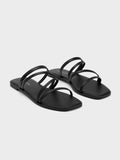 CHARLES & KEITH Strappy Slide Sandals Black