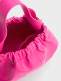 CHARLES & KEITH Ally Ruched Slouchy Bag Fuchsia