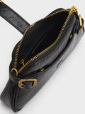CHARLES & KEITH Eilith Chain-Handle Buckled Bag Black