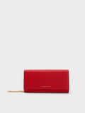 CHARLES & KEITH Tassel Detail Long Wallet Red