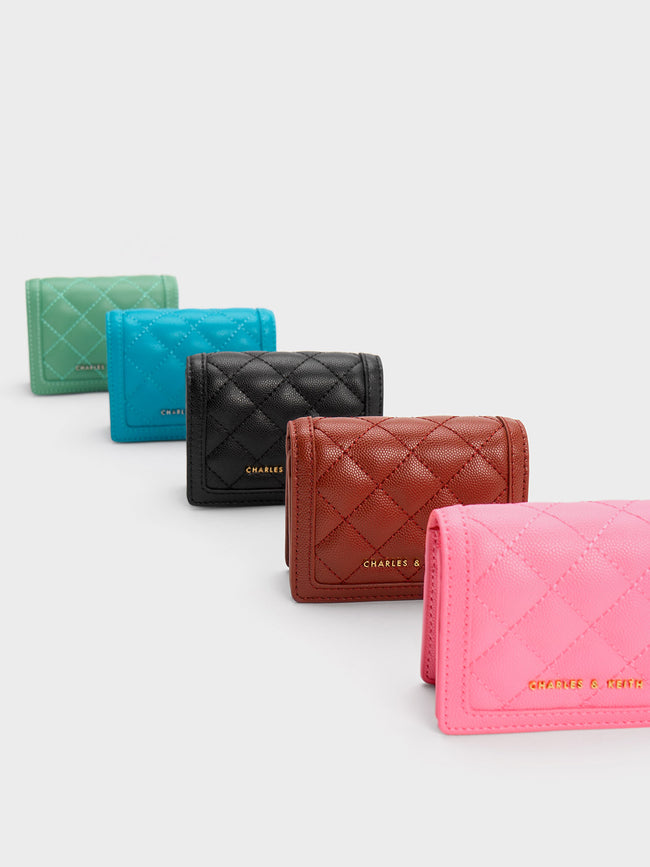 CHARLES & KEITH Micaela Quilted Cardholder Pink