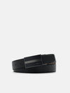 PEDRO Black Leather Reversible Tang Belt