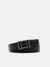 PEDRO Black Embossed Leather Automatic Belt
