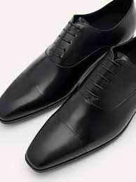 Pedro Men Leather Brogue Derby Shoes PM1-46600155 Black