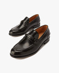 PEDRO MEN Leather Horsebit Loafers Black PM1-46600156