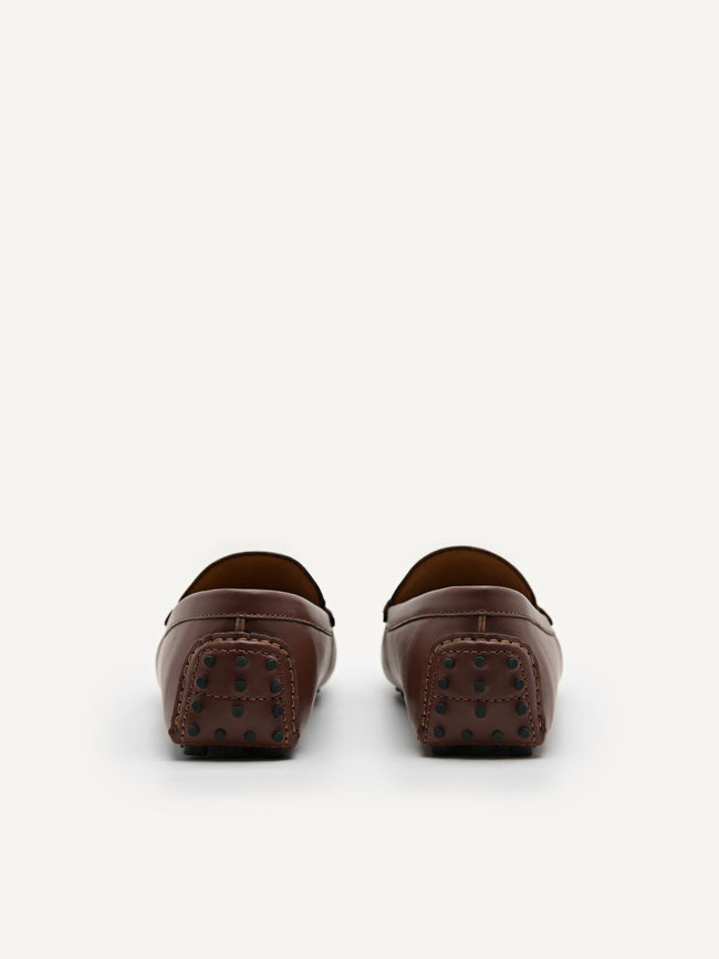 PEDRO Men Leather Buckle Moccasins