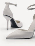 PEDRO WOMEN Serena Leather Heel Pumps White PW1-26760048