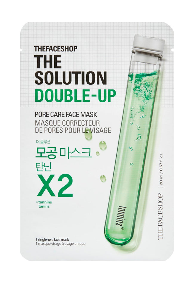 THEFACESHOP THE SOLUTION DOUBLE-UP PORE CARE FACE MASK(GZ)