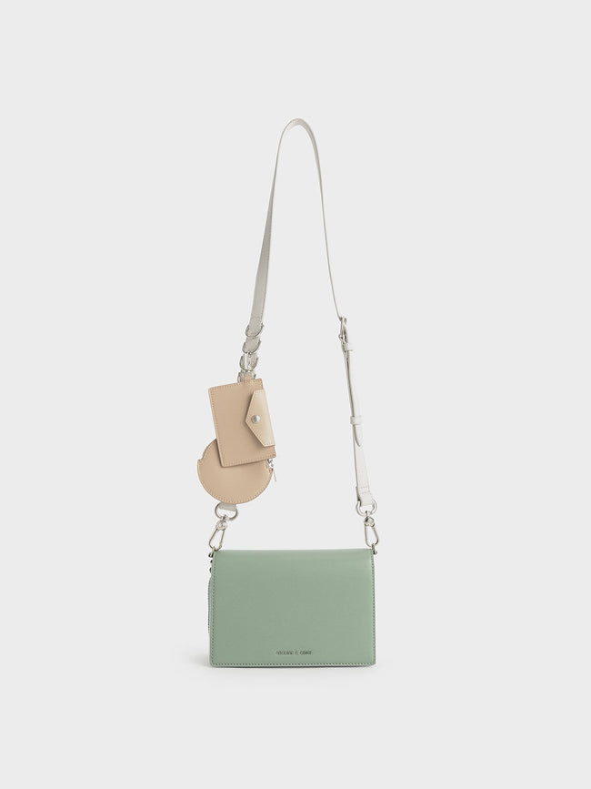 CHARLES & KEITH Multi-Pouch Bag Sage Green