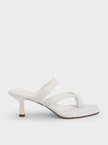 CHARLES & KEITH Asymmetric Toe Ring Heeled Sandals White