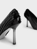 CHARLES & KEITH Sequinned Stiletto Heel Pumps Black