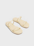 CHARLES & KEITH Braided Slides Butter