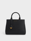 CHARLES & KEITH Classic Structured Handbag Black