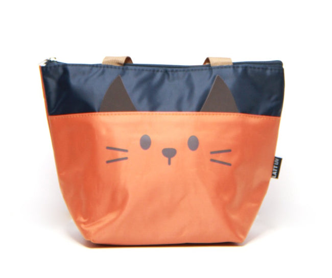 1NOM Animal Lunch Bag - Cat - Orange