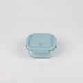 1 NOM Square Glass Food Storage Container 520ml - Blue