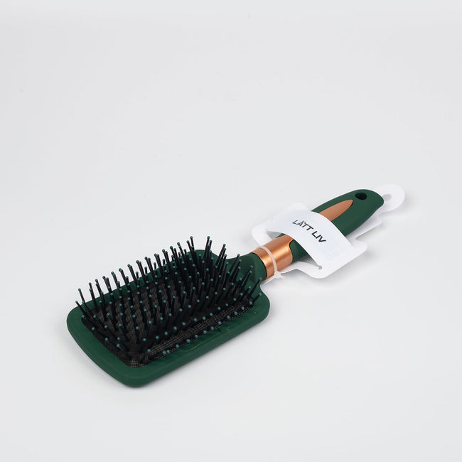 1 NOM Frosted Rectangle Air Cushion Hair Brush - Green