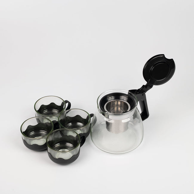 1 NOM 5-piece Luxury Tea Set - Black