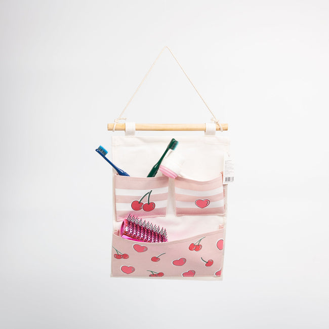 1NOM Cherry 3-bag Fabric Hanging Organiser