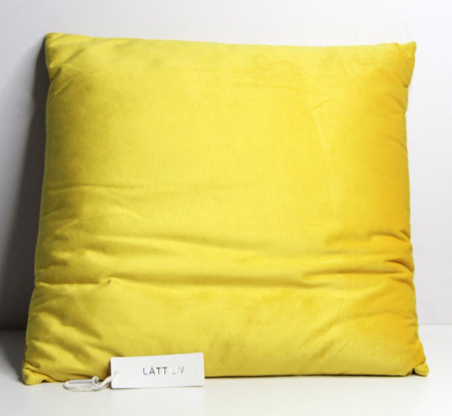 1NOM Velvet Cushion - Solid Yellow