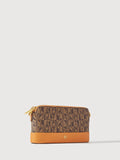 Bonia Brown Monogram Trim Leather Lady Sling Bag 860365-811-17