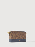 Bonia Brown Monogram Trim Leather Lady Sling Bag 860365-811-78