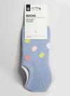 1NOM Pot-point Macaron-colored Women's Boat Socks - Pink Blue