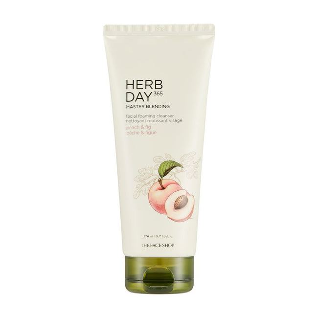 THEFACESHOP HERBDAY 365 MASTER BLENDING FACIAL FOAMING CLEANSER PEACH&FIG(GZ)