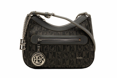 Bonia Black Monogram Lady Crossbody Bag S 081815-103-8-8