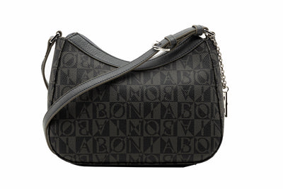 Bonia Black Monogram Lady Crossbody Bag S 081815-103-8-8
