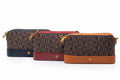 Bonia Brown Monogram Trim Leather Lady Sling Bag 860365-811-17