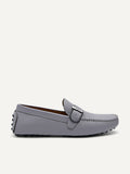 PEDRO MEN Leather Driving Moccassins with Adjustable Strap Grey PM1-65980264