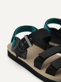 PEDRO MEN Nylon Strap Barcode Sports Sandals Black PM1-85110409