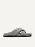 PEDRO MEN Nylon Puffy Cross-strap Sandals Grey PM1-86380136