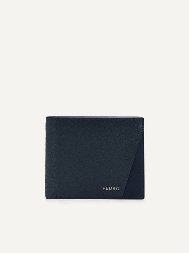 PEDRO MEN Leather Bi-Fold Flip Wallet Navy PM4-15940235