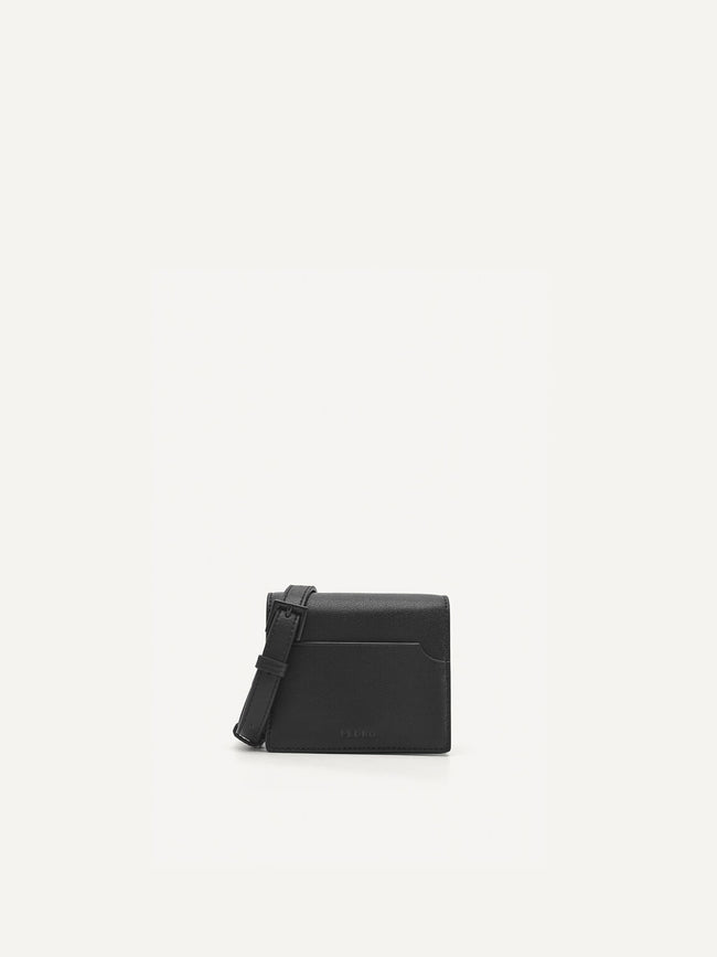 PEDRO MEN Mini Leather Sling Pouch Black PM4-95940027