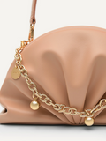 Pedro Lyra Ruched Clutch PW2-25210017 Nude