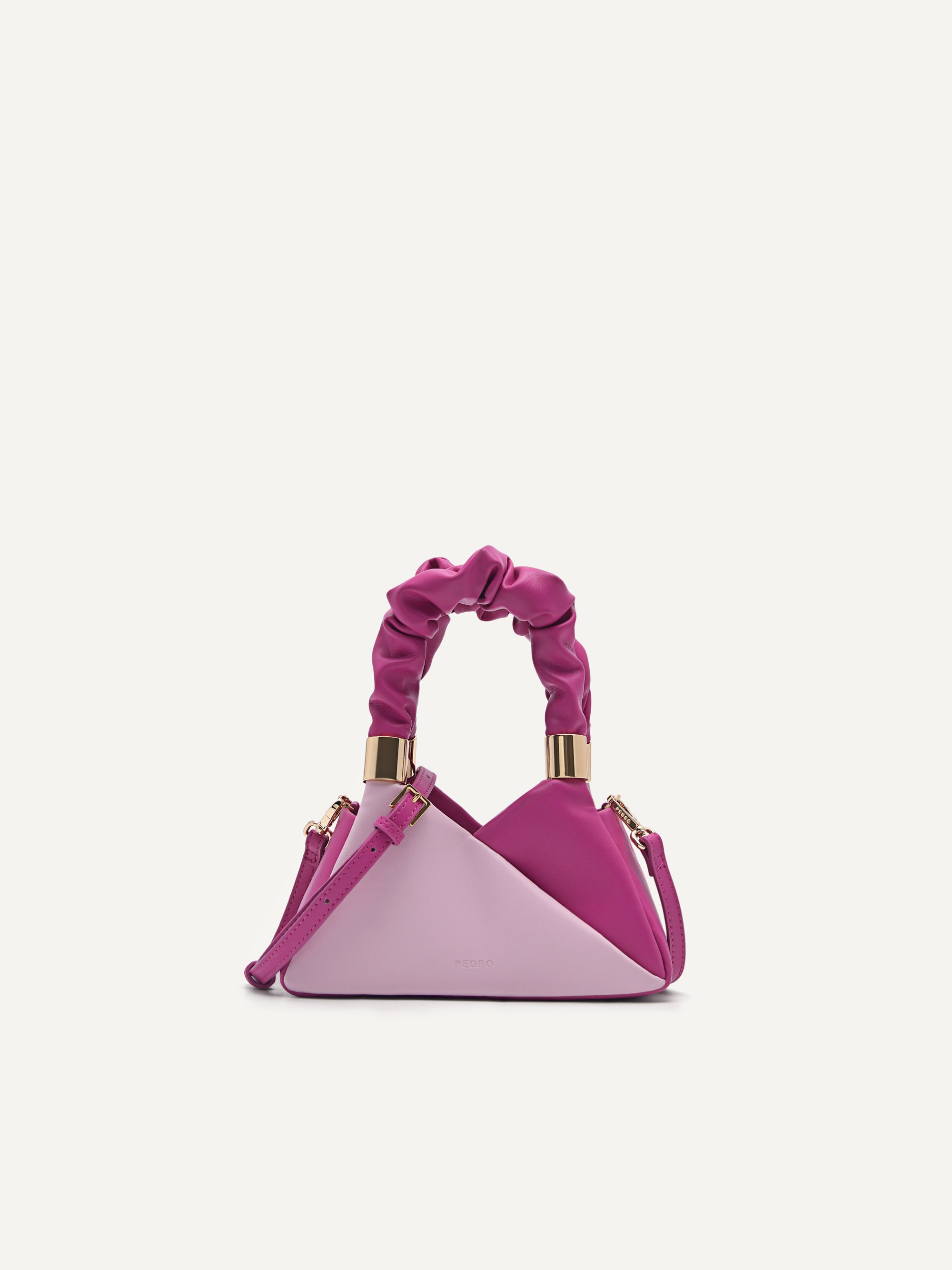 Pink PEDRO Icon Leather Shoulder Bag - PEDRO US