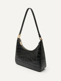 PEDRO WOMEN Studio Bardot Leather Shoulder Bag Black