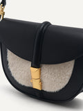 PEDRO WOMEN Varvara Leather Shoulder Bag Black