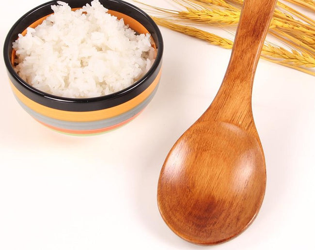 1 NOM Teak rice ladle