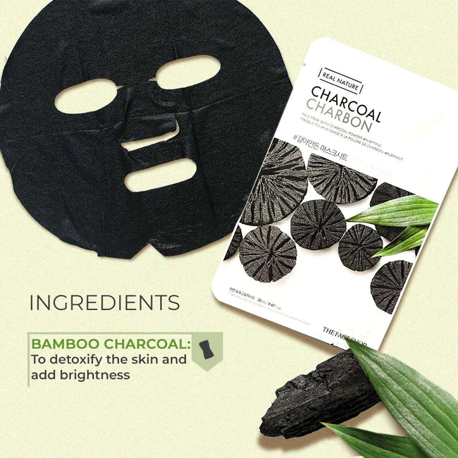 THEFACESHOP REAL NATURE CHARCOAL FACE MASK