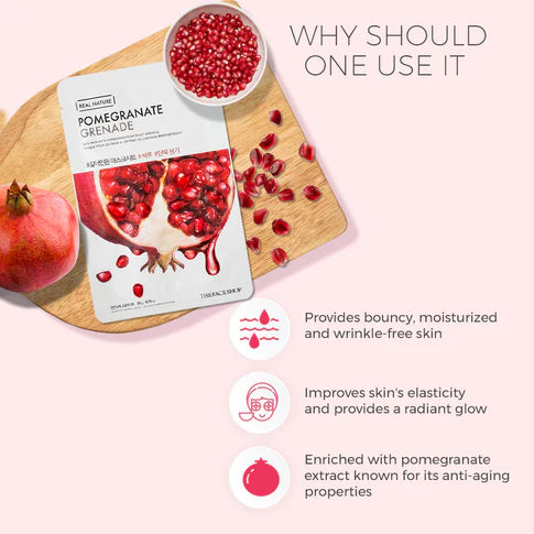THEFACESHOP REAL NATURE POMEGRANATE FACE MASK(GZ)